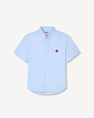 Boke Flower’ Pamuklu Oxford Kısa Kollu Gömlek
