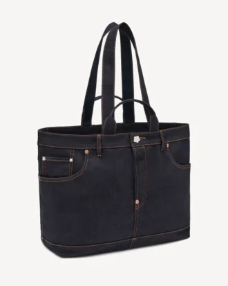 Denim benzeri dimi kumaştan Kenzo Five Pockets Tote Çanta
