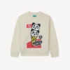 Fransız havlu kumaştan ‘Happy Sweet’ sweatshirt