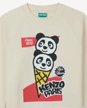 Fransız havlu kumaştan ‘Happy Sweet’ sweatshirt