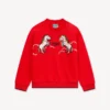 Fransız havlu kumaştan ‘Lunar New Year’ işlemeli sweatshirt