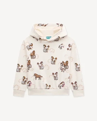 Fransız havlu kumaştan ‘Lunar New Year’ Oversized Kapüşonlu Sweatshirt