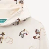 Fransız havlu kumaştan ‘Lunar New Year’ Oversized Kapüşonlu Sweatshirt