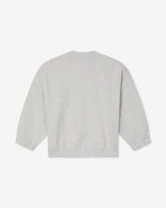 Fransız Havlu Kumaştan Nakışlı Sweatshirt