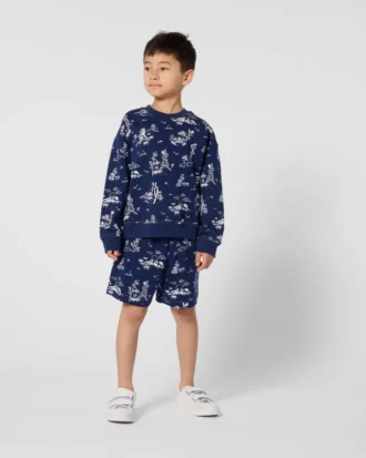 Kenzo Garden’ Hafif Fransız Teri Bermuda Şort
