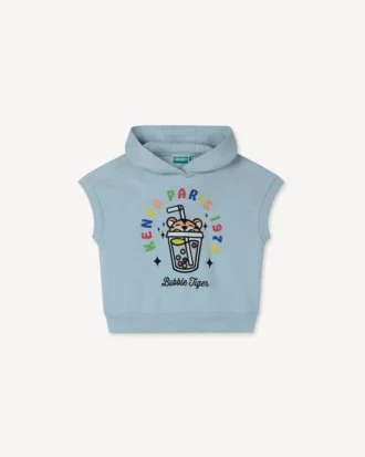 ‘Happy Sweet’ Fransız Teri Kolsuz Kapüşonlu Sweatshirt