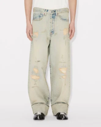 Japon Deniminden Geniş Kesim Kot Pantolon