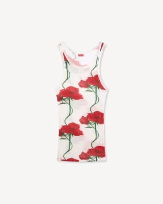 Kenzo Archive Rose’ Dar Kesim Tank Top