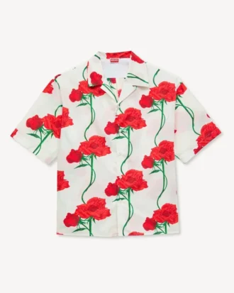 Kenzo Archive Rose’ Pamuklu Hawaii Kısa Kollu Gömlek