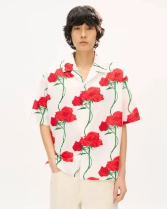 Kenzo Archive Rose’ Pamuklu Hawaii Kısa Kollu Gömlek