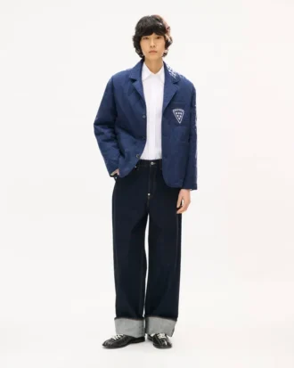 Kenzo Badges’ Cupro Kapitone İş Kıyafeti Ceketi