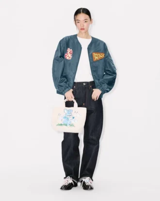 Kenzo Badges’ Hafif Yakasız Bomber