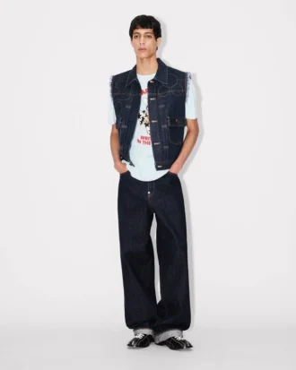 Kenzo Badges’ Japon Deniminden Kesilmiş Trucker