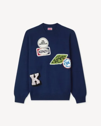 Kenzo Badges’ Pamuklu Yün Nakışlı Kazak