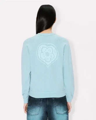 Kenzo Boke Heart’ Nakışlı Pamuklu Sweatshirt