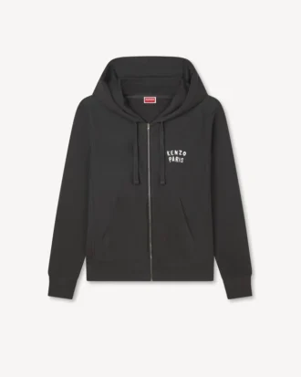 Kenzo Boke Heart’ Pamuklu Nakışlı Fermuarlı Kapüşonlu Sweatshirt