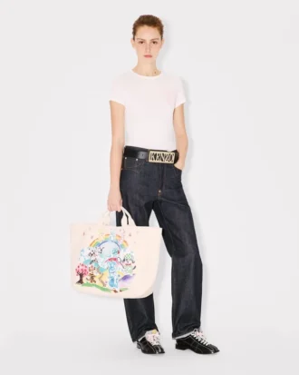 Kenzo Cartoon’ Büyük Kanvas Tote Çanta