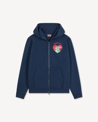 Kenzo Cartoon’ Pamuklu Fermuarlı Kapüşonlu Sweatshirt