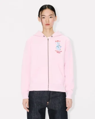 Kenzo Cartoon’ Pamuklu Fermuarlı Kapüşonlu Sweatshirt