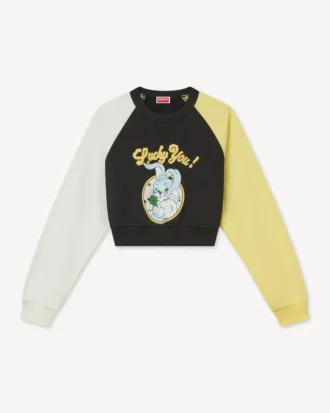 Kenzo Cartoon’ Pamuklu Kısa Sweatshirt