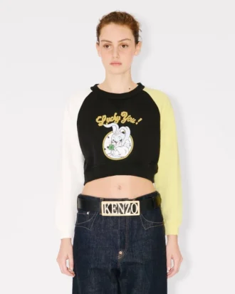 Kenzo Cartoon’ Pamuklu Kısa Sweatshirt