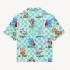 Kenzo Cartoon’ Pamuklu Seersucker Hawaii Kısa Kollu Gömlek