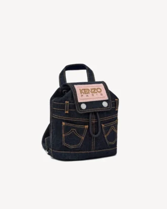 Kenzo Five Pockets’ Denim Benzeri Twill Mini Sırt Çantası