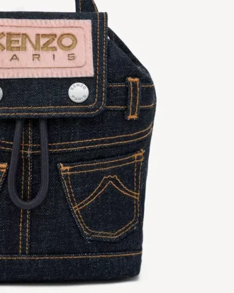 Kenzo Five Pockets’ Denim Benzeri Twill Mini Sırt Çantası