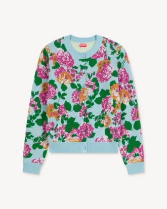 Kenzo Floral Süslemeli Pamuk Yün Hırka