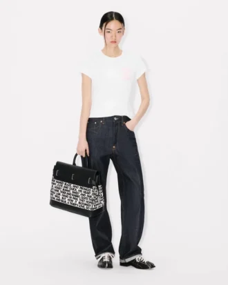 Kenzo Holdall’ Kanvas ve Deri Çanta
