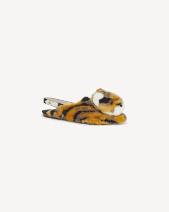 Kenzo-Kali’ Suni Kürk Kaplan Desenli Mules