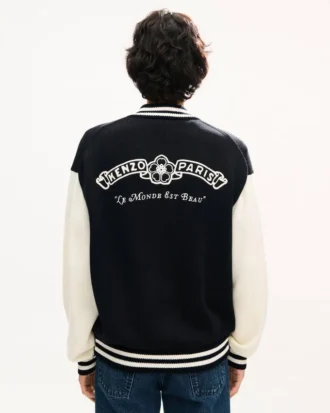 Kenzo Paris Emblem’ Karışık Pamuklu Varsity Hırka