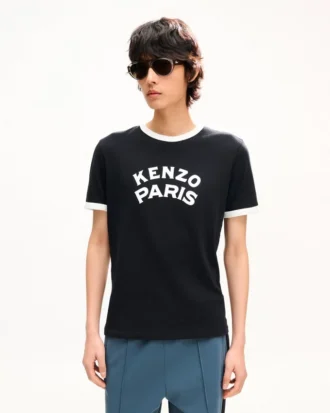 Kenzo Paris Emblem’ Pamuklu Dar Kesim Gömlek