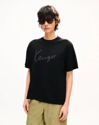 Kenzo Signature’ Nakışlı Merinos Yününden Gömlek