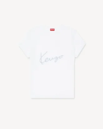 Kenzo Signature’ Nakışlı Pamuklu Gömlek