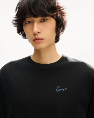 Kenzo Signature’ Nakışlı Pamuklu Gömlek
