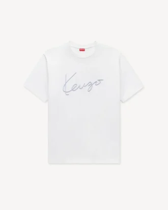 Kenzo Signature’ Nakışlı Pamuklu Gömlek