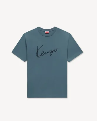 Kenzo Signature’ Nakışlı Pamuklu Gömlek