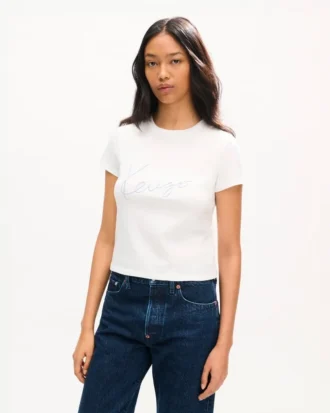 Kenzo Signature’ Nakışlı Pamuklu Gömlek