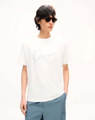 Kenzo Signature’ Nakışlı Pamuklu Gömlek