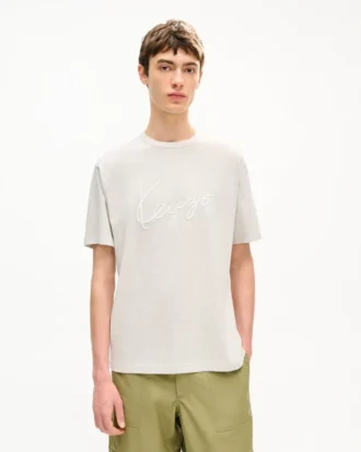 Kenzo Signature’ Nakışlı Pamuklu Gömlek