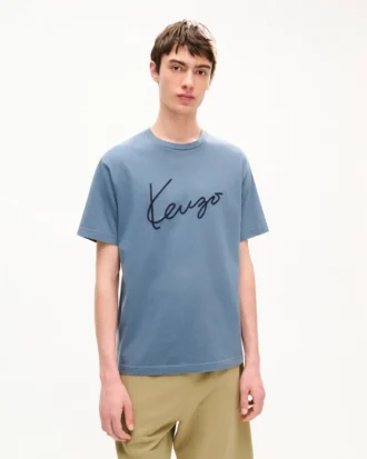 Kenzo Signature’ Nakışlı Pamuklu Gömlek