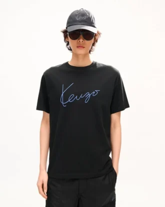Kenzo Signature’ Nakışlı Pamuklu Gömlek