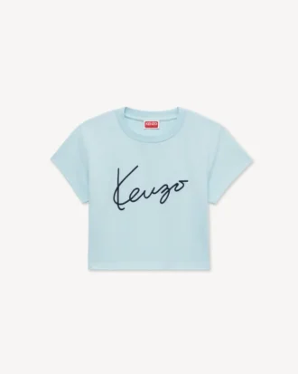 Kenzo Signature’ Nakışlı Pamuklu Kısa Gömlek