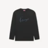 Kenzo Signature’ Nakışlı Pamuklu Uzun Kollu Gömlek
