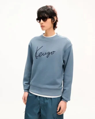 Kenzo Signature’ Pamuklu Nakışlı Sweatshirt