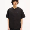 Kenzo Signature’ Pamuklu Poplin Kısa Kollu Beyzbol Gömleği