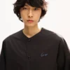 Kenzo Signature’ Pamuklu Poplin Kısa Kollu Beyzbol Gömleği