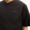 Kenzo Signature’ Pamuklu Poplin Kısa Kollu Beyzbol Gömleği