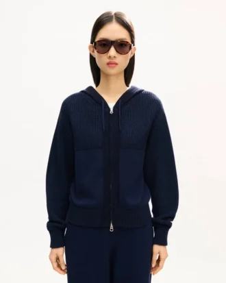 Kenzo Signature’ Pamuklu Yün Örgü Fermuarlı Kapüşonlu Sweatshirt